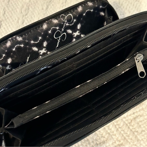 Jessica Simpson Black and Silver Women's Wallet - Picture 4 of 4